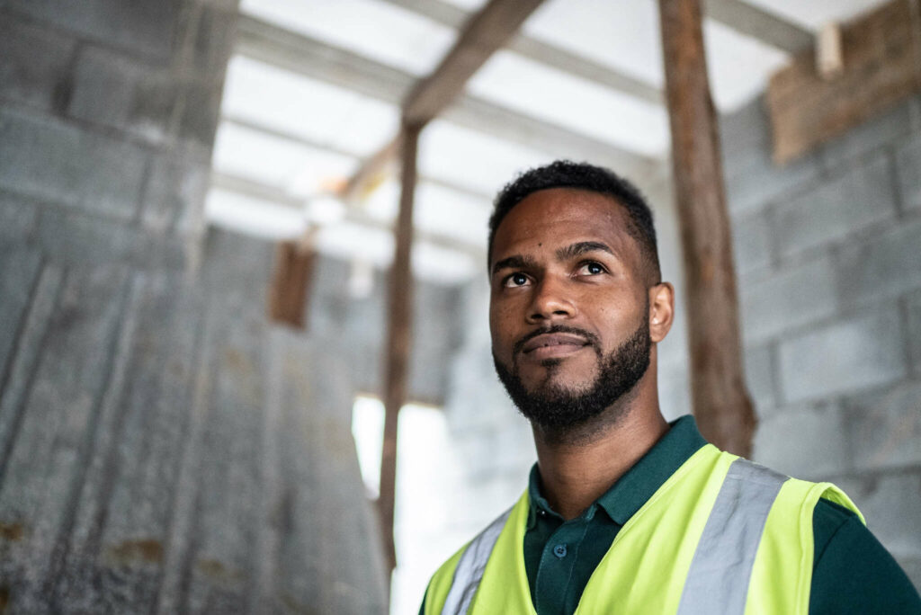 A Buildxact builder looking over his project