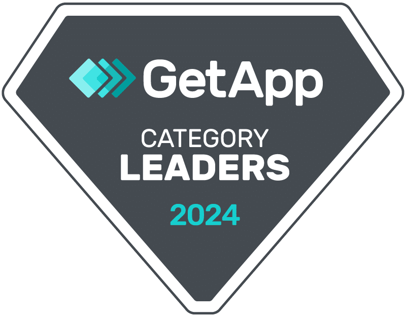 A badge celebrating an award from GetApp