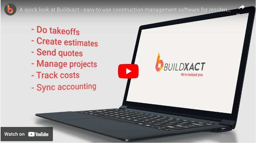 A quick look at Buildxact