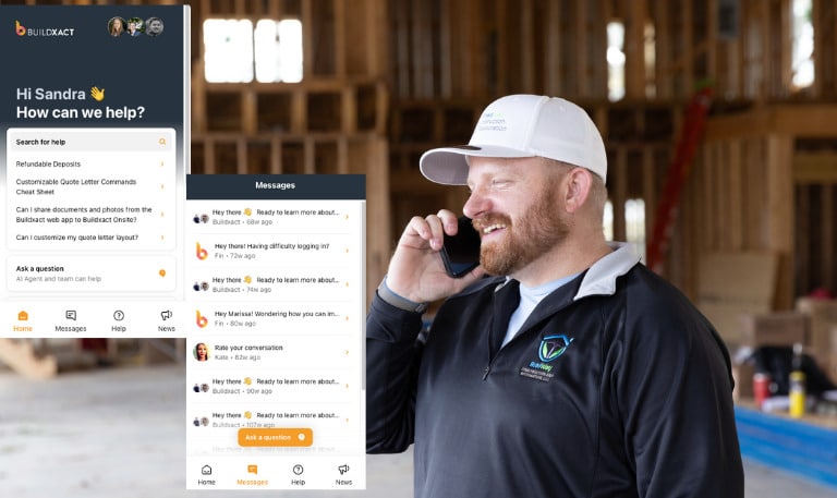 A screenshot showing how Home Depot customers access customer support