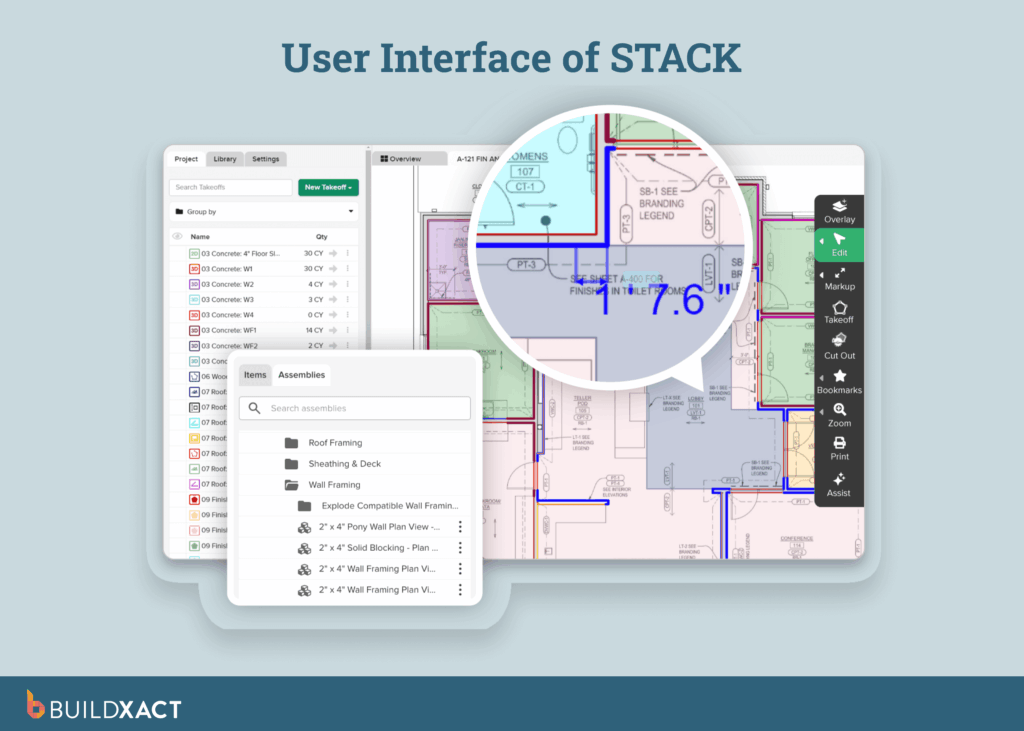 Screenshot showing the UI of STACK